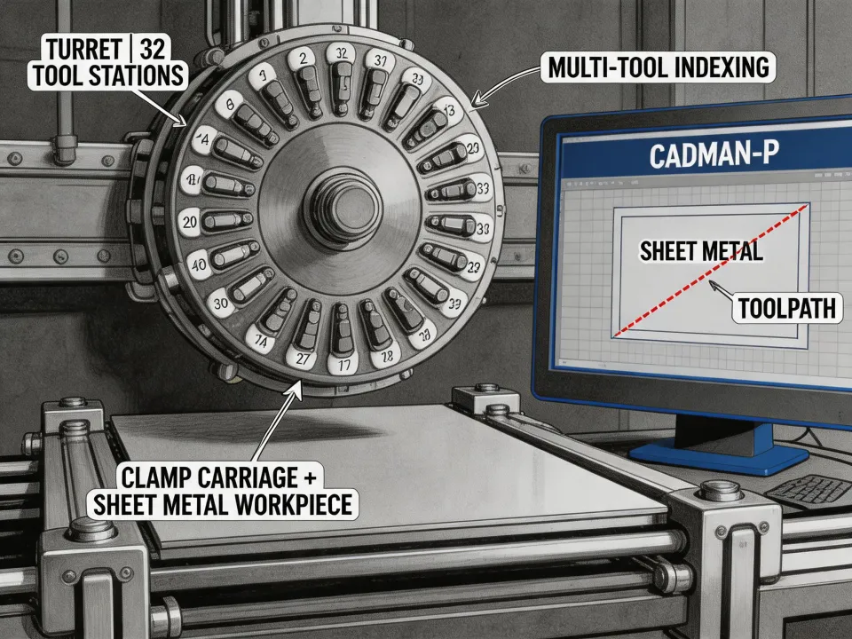 LVD Strippit turret punching head schematic